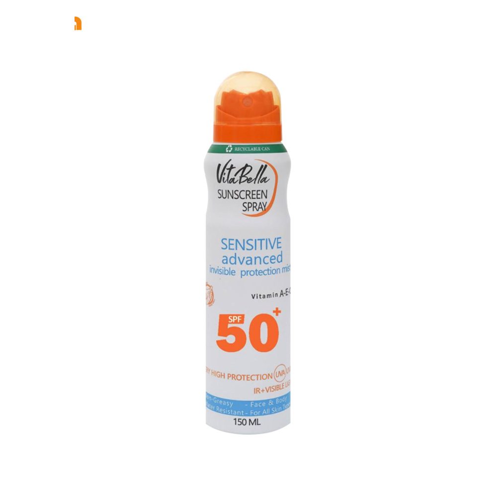 اسپری ضد آفتاب SPF50 ویتابلا حجم 150 میلی لیتر