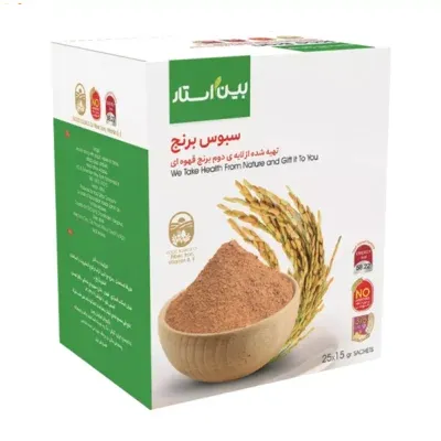 سبوس برنج قهوه ای بین استار - 25 ساشه 15 گرمی