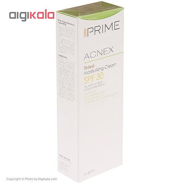 کرم مرطوبکننده رنگی پرایم مدل Acnex Tinted SPF 30 حجم 50 میلیلیتر