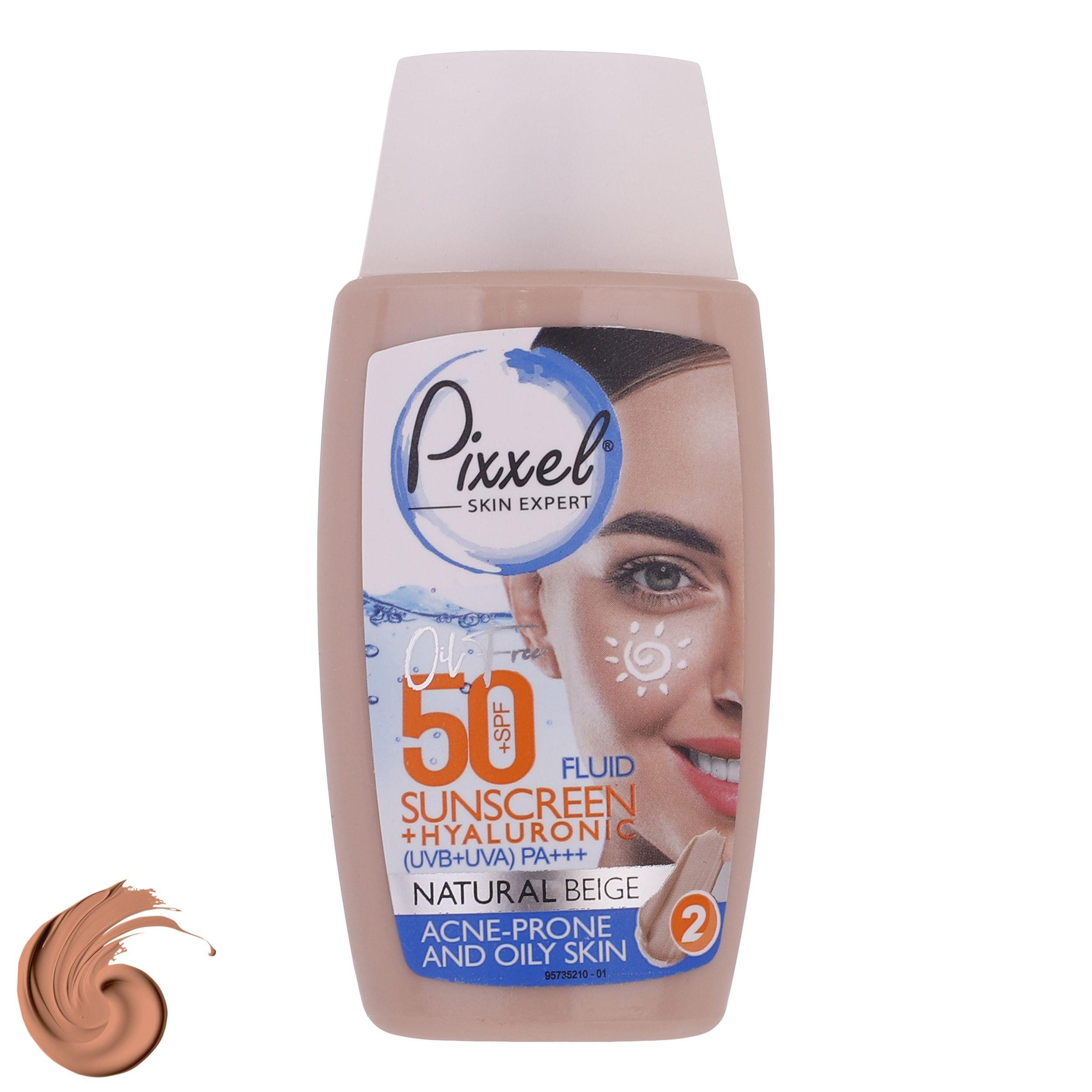 کرم ضدآفتاب پیکسل SPF50 مدل Natural BEIGE مناسب پوست چرب حجم 50 میلیلیتر کرم ضدآفتاب پیکسل مدل Natural BEIGE، حجم 50 میلیلیتر