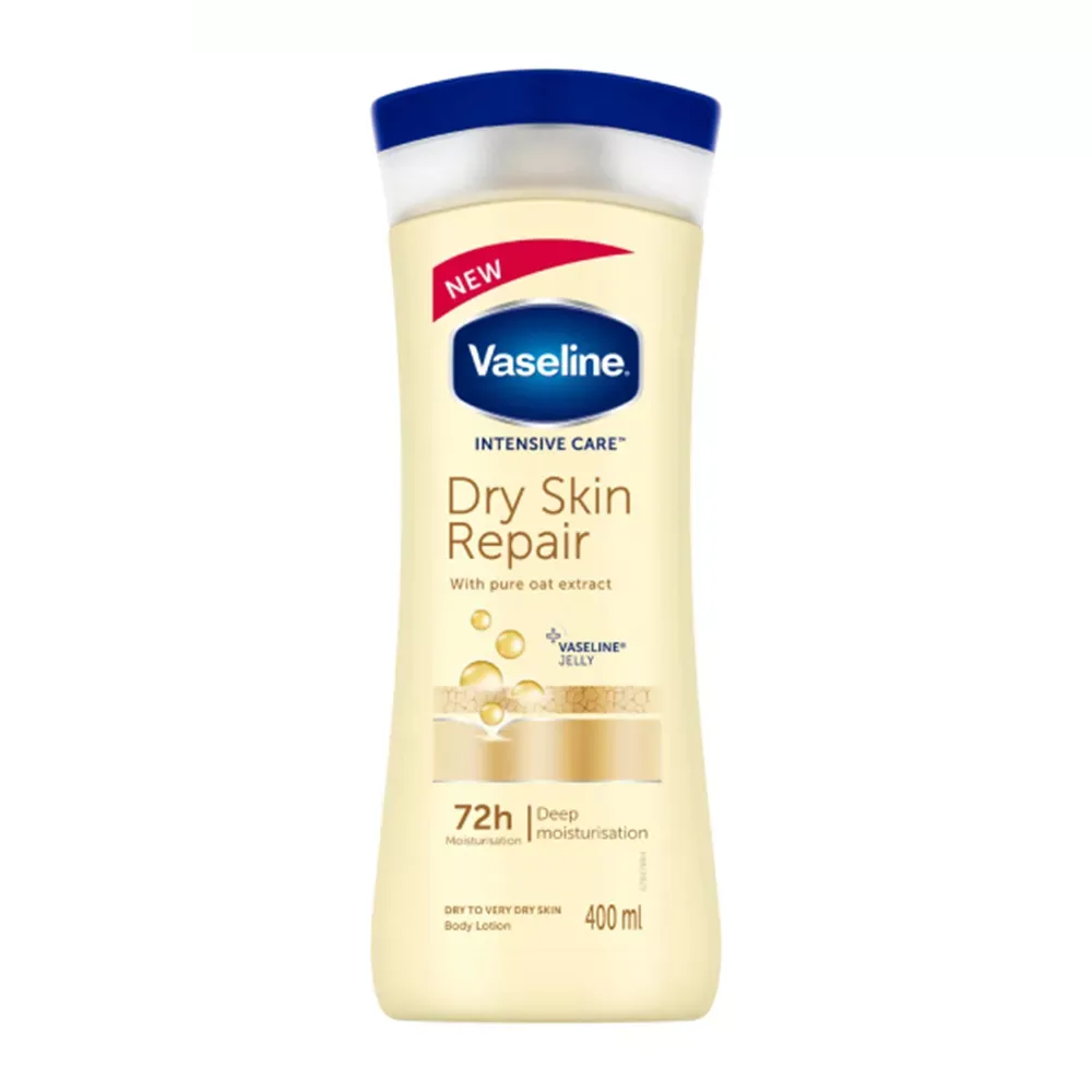 لوسیون بدن وازلین مدل Dry Skin Repair حجم 400 میلی لیتر
