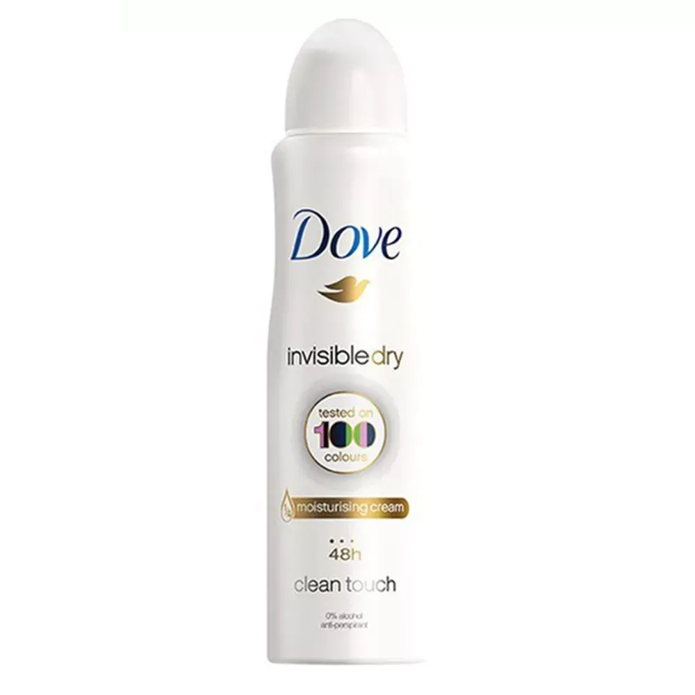 اسپری ضد تعریق زنانه داو Invisble Dry مدل Clean Touch حجم 250 میلی لیتر اسپری ضد تعریق زنانه داو Invisble Dry مدل Clean Touch حجم 150 میلی لیتر