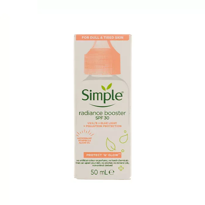 خواص و مزایا سرم روشن کننده و ضد آفتاب spf 30 سیمپل حجم 50 میلی لیتر