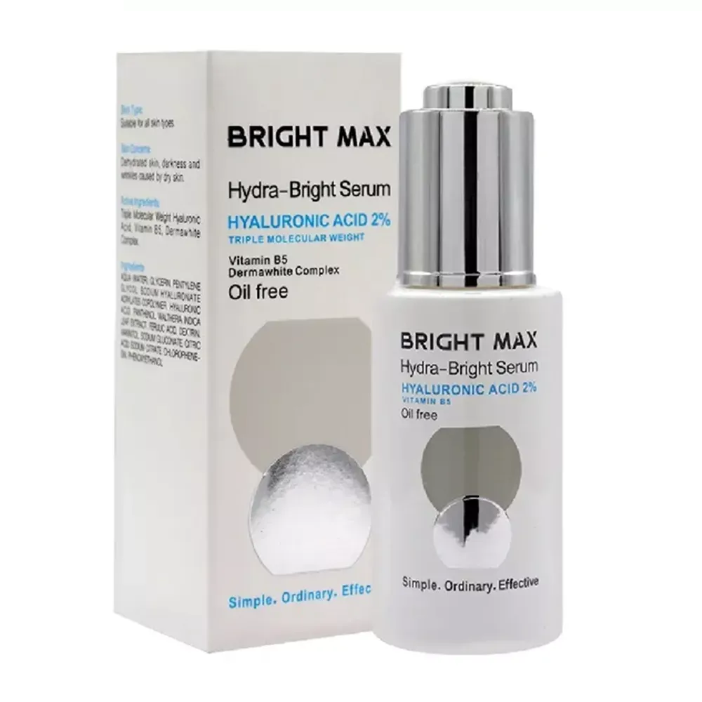 سرم پوست برایت مکس مدل HYALURONIC ACID 2% حجم 30 میلی لیتر