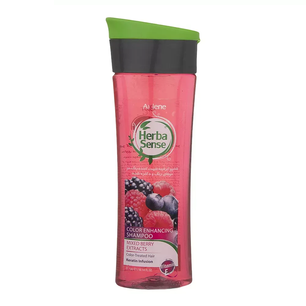 شامپو کراتینه تثبیت کننده رنگ مو آردن هرباسنس مدل Mixed Berry حجم 300 میلی لیتر شامپو تثبیت کننده رنگ مو آردن هرباسنس مدل Mixed Berry مناسب موهای رنگ شده حجم 300 میلی لیتر