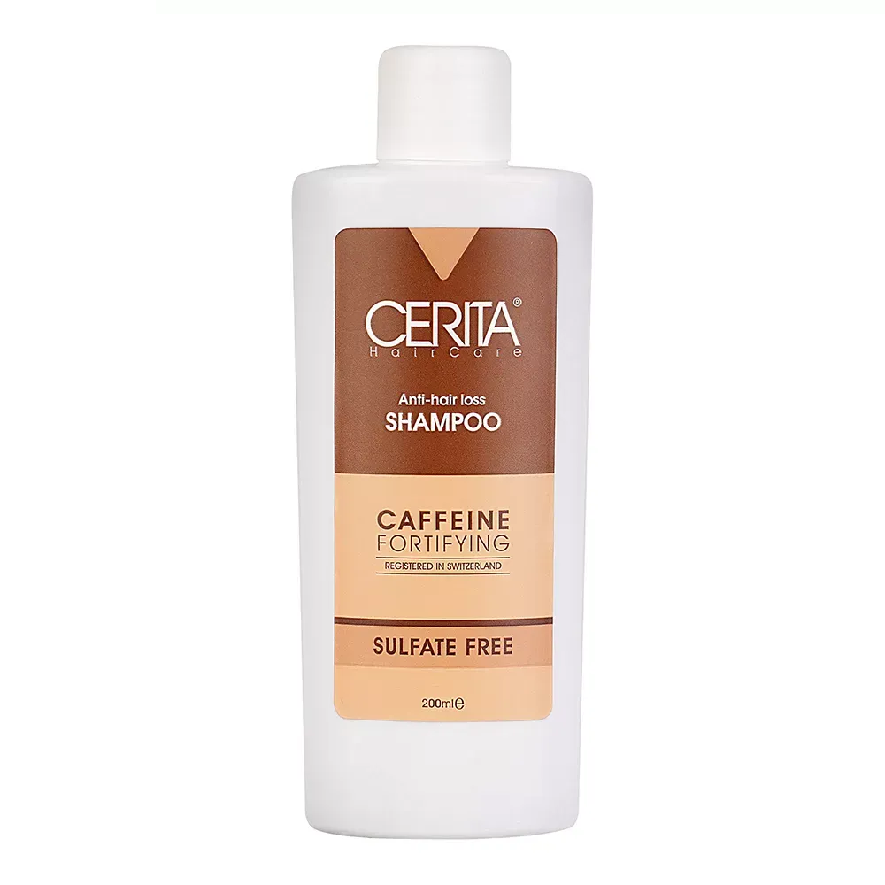 شامپو تقویت کننده و ضد ریزش مو سریتا مدل Caffein حجم 200 میلی لیتر