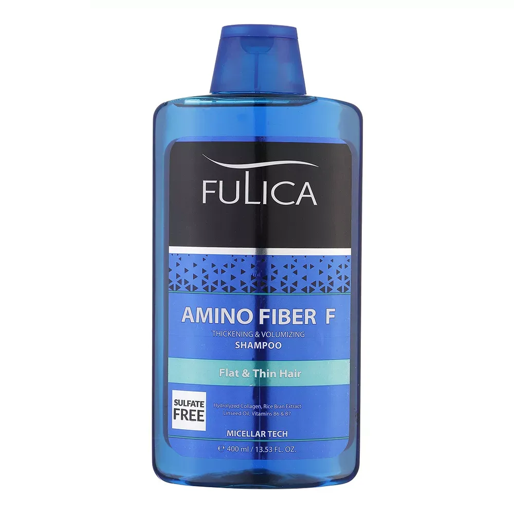 شامپو تقویت‌کننده مو فری سولفات Amino Fiber فولیکا حجم 400 میلی‌لیتر