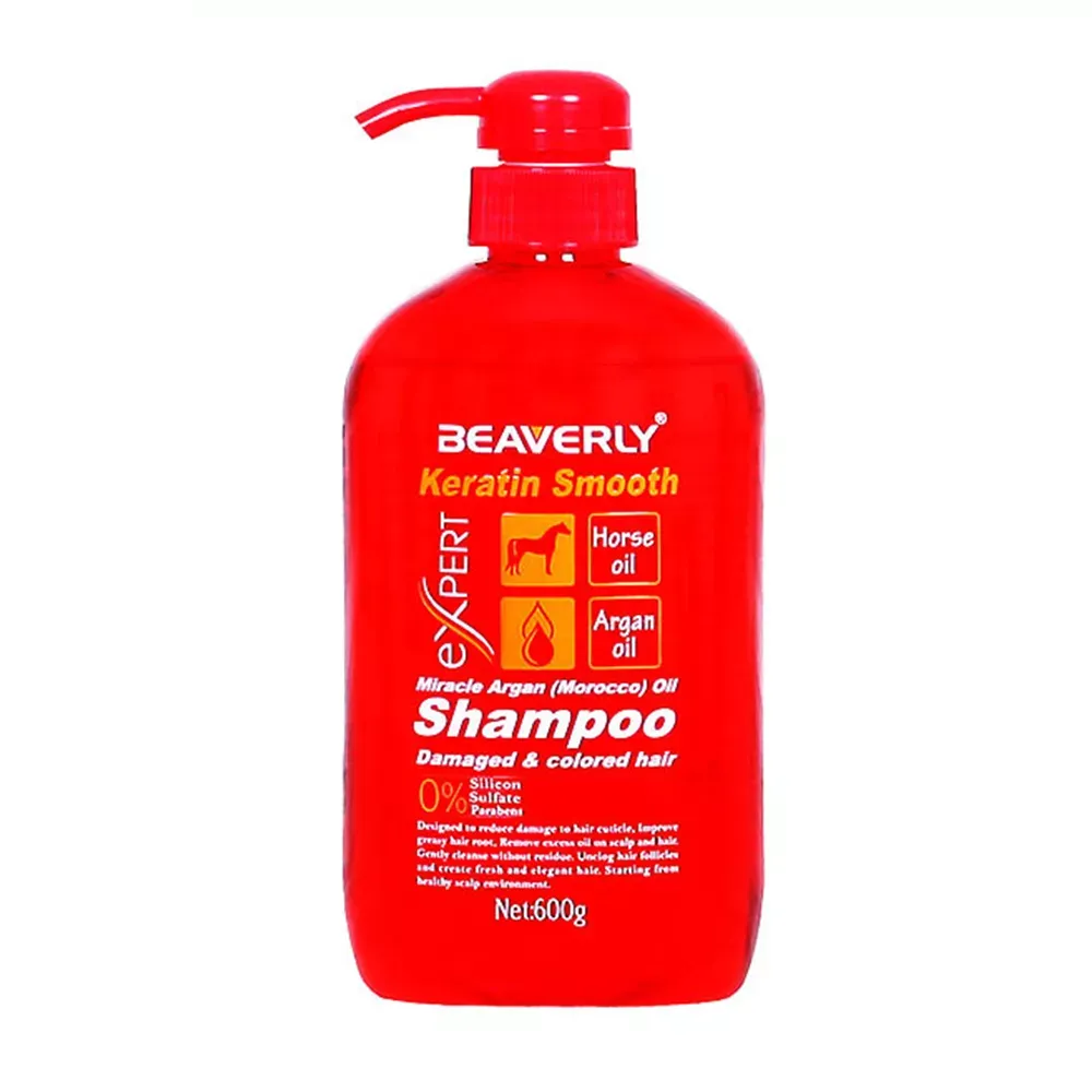 شامپو مو بیورلی مدل Keratin Smooth حجم 600 میلی لیتر