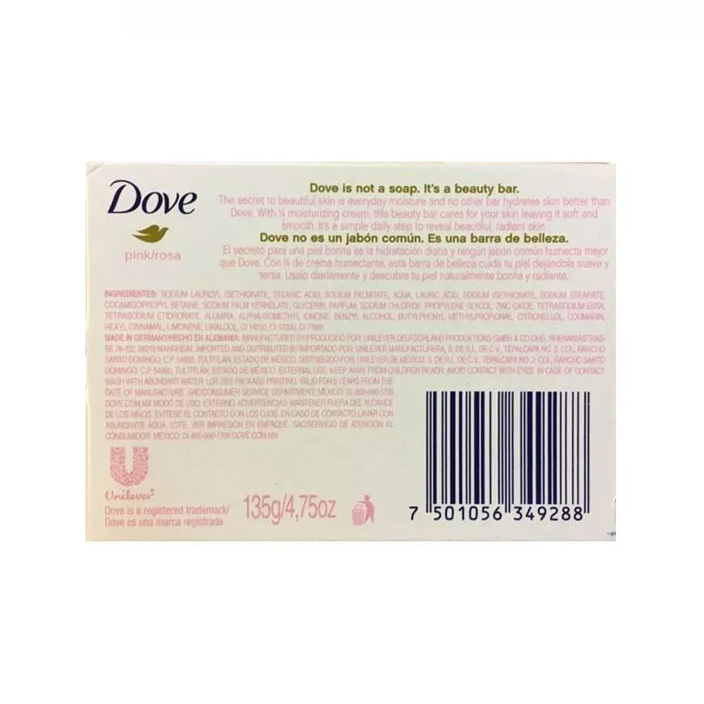 صابون زیبایی داو مدل PINK ROSE وزن 135 گرم