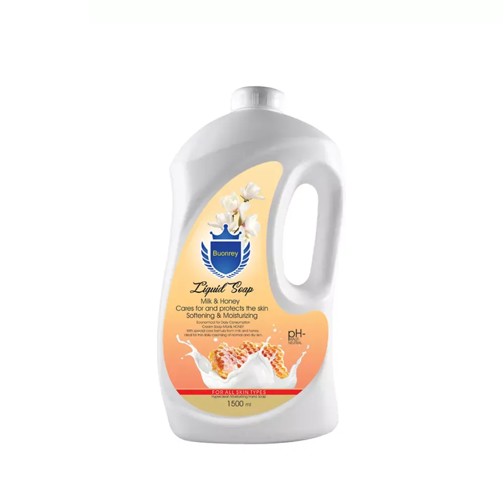 صابون مایع شیر و عسل بونری حجم ۱۵۰۰ میلی لیتر