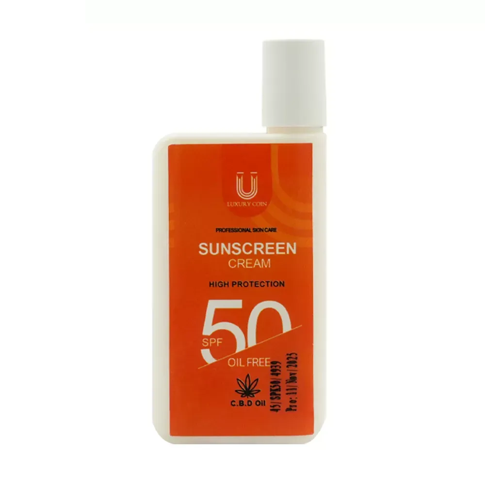 کرم ضد آفتاب جیبی SPF50 لاکچری کوین حجم 50 میلی لیتر