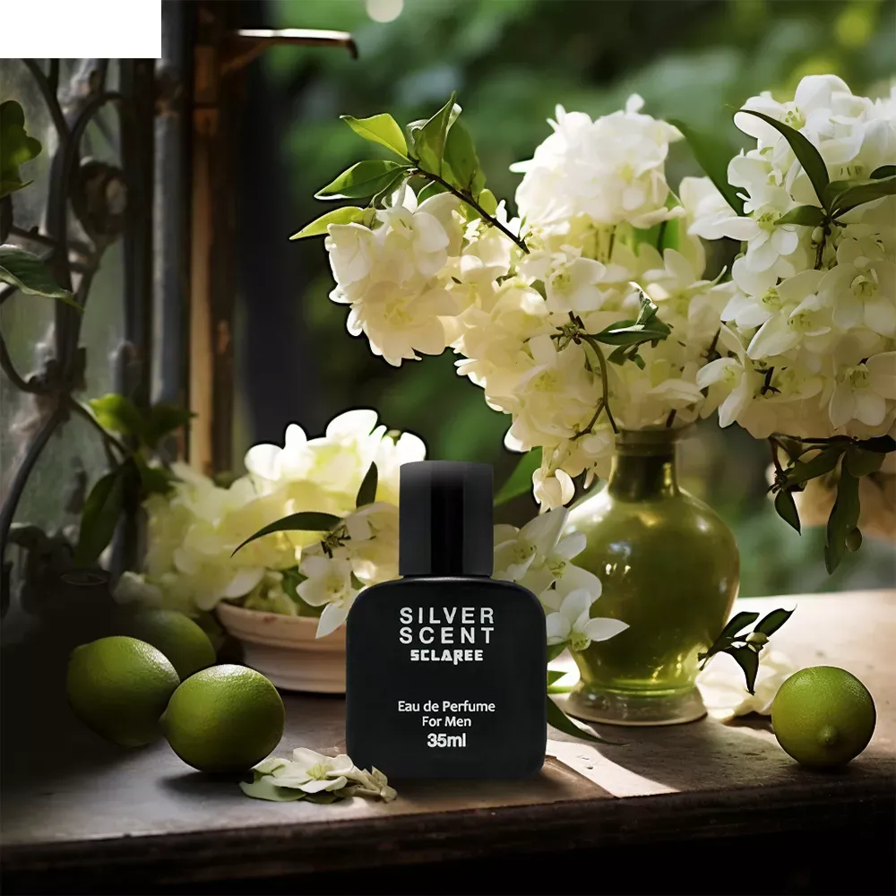 عطر جیبی مردانه اسکلاره مدل Silver Scent با رایحه گرم و تند حجم 35 میلی لیتر