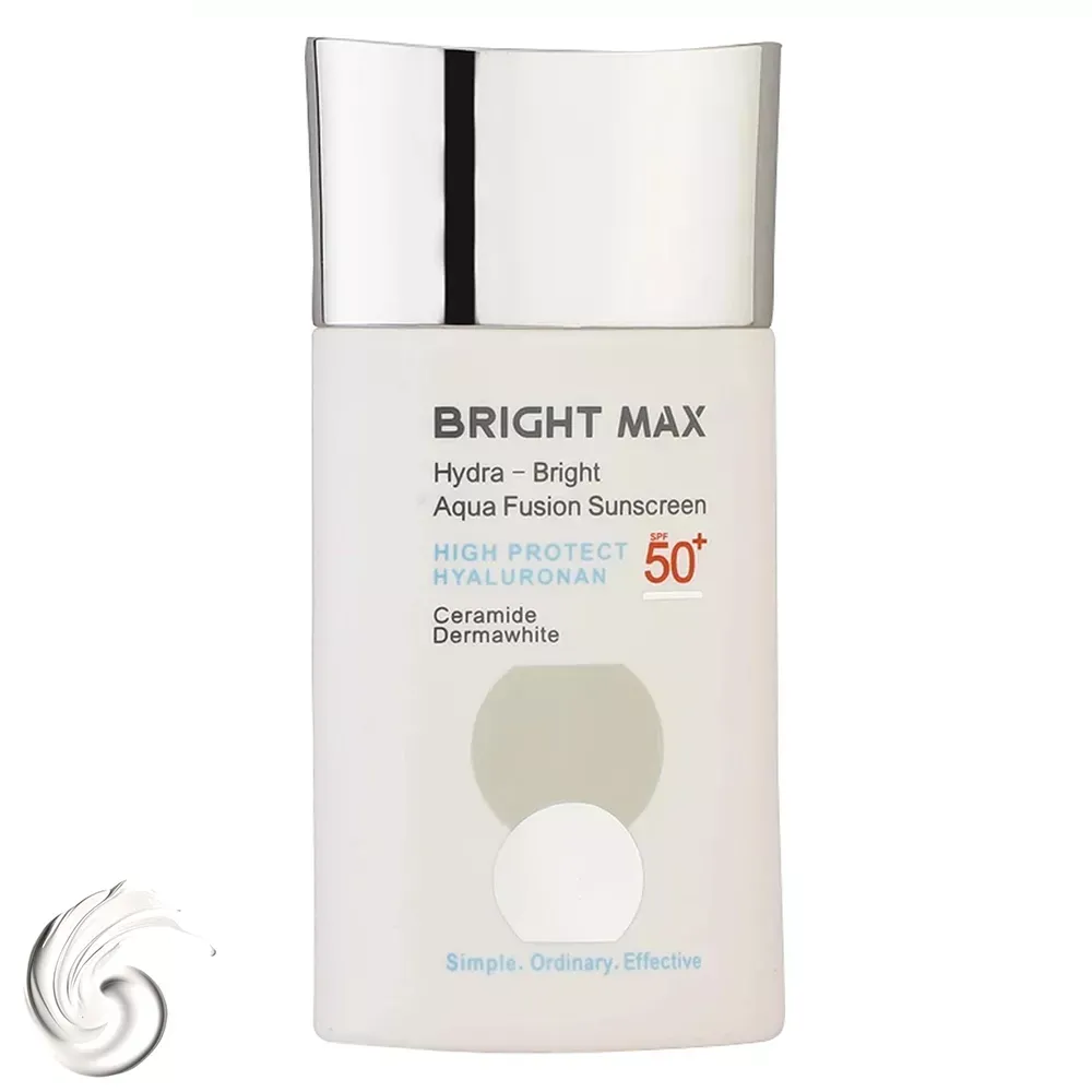 فلوئید ضدآفتاب بی‌رنگ برایت مکس SPF50 مدل هیدرابرایت ‌حجم 50 میلی‌لیتر