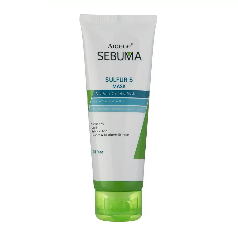 ماسک ضد جوش پوست چرب آردن سبوما مدل Sulfur5 حجم 75 میلی لیتر ماسک صورت آردن سبوما مدل ضد جوش و پاکسازی کننده مناسب پوست های مختلط حجم 75 میلی لیتر