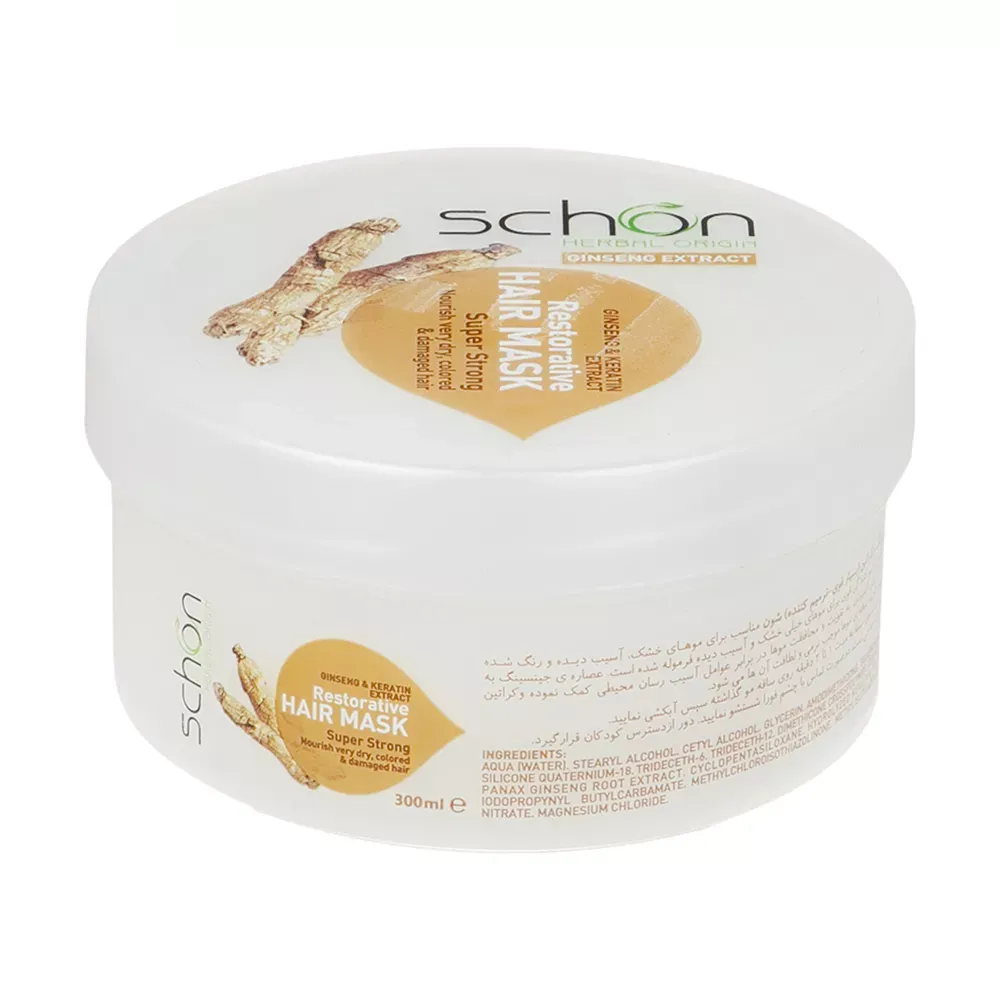 ماسک مو کاسهای شون مدل کراتین و جینسینگ حجم 300 میلی لیتر ماسک مو شون مدل Ginseng And Keratin حجم 300 میلی لیتر