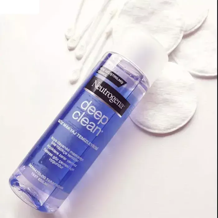مزایا و خواص محلول دوفاز آرایش پاک کن چشم deep clean نوتروژینا حجم 125 میلی لیتر