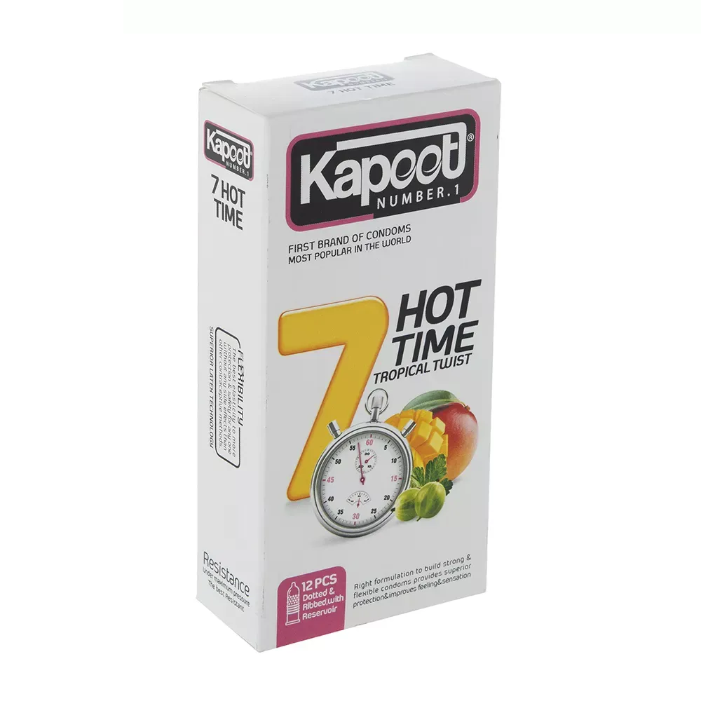 کاندوم کاپوت مدل 7Hot Time بسته 12 عددی