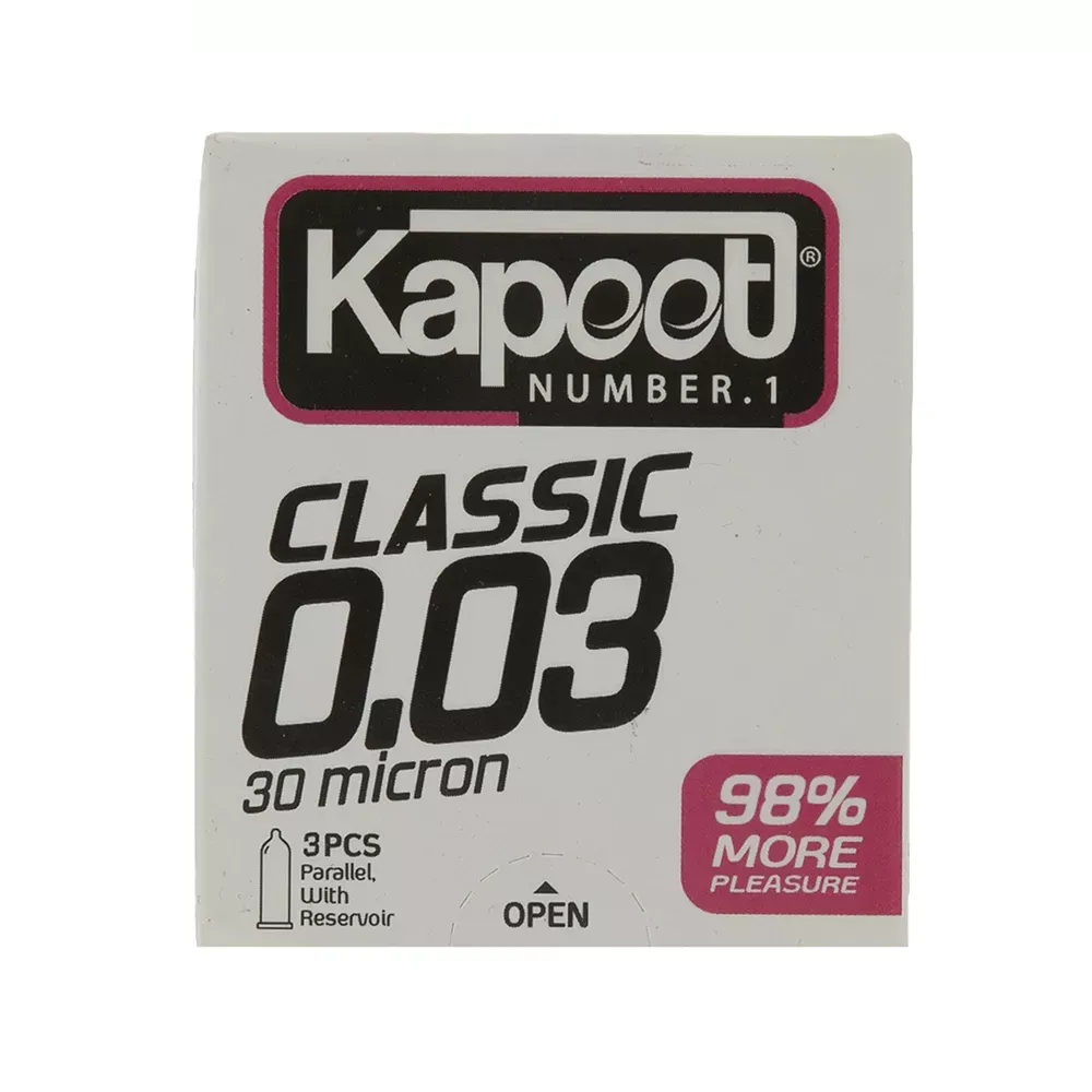 کاندوم کاپوت مدل Classic 30 Micron بسته 3 عددی کاندوم کاپوت مدل Classic بسته 3 عددی