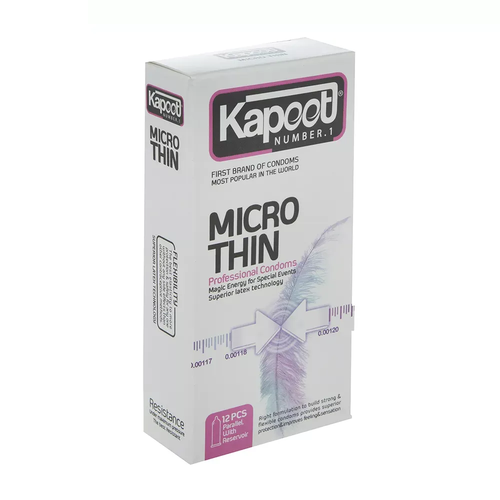 کاندوم کاپوت مدل Micro Thin بسته 12 عددی