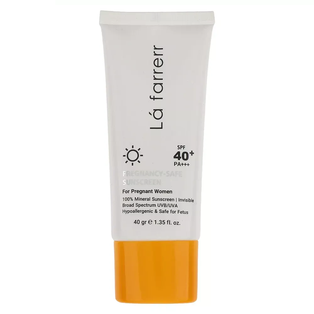 کرم ضد آفتاب بی رنگ لافارر SPF40 مناسب دوران بارداری بانوان حجم 40 میلی‌لیتر