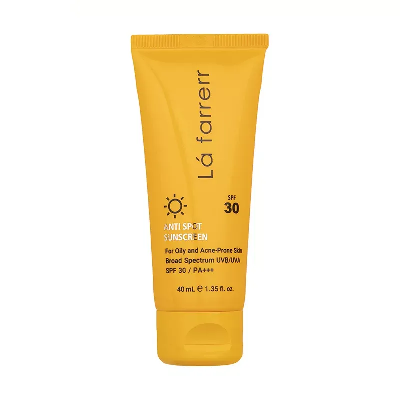 کرم ضدآفتاب و ضد لک ‌بی‌رنگ لافارر SPF30 مناسب پوست چرب و مستعد آکنه حجم 40 میلی‌لیتر