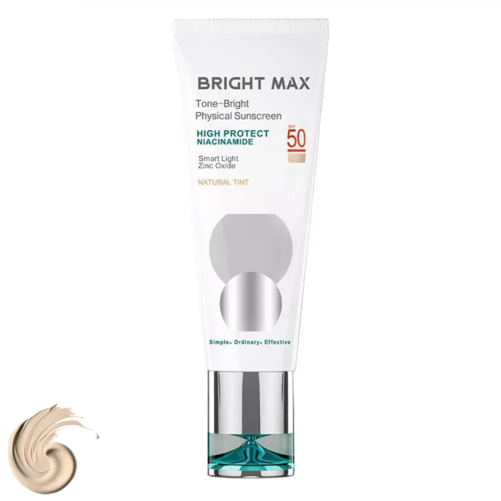 ضد آفتاب فیزیکال رنگی برایت مکس SPF50 مدل Tone Bright حجم 40 میلی لیتر