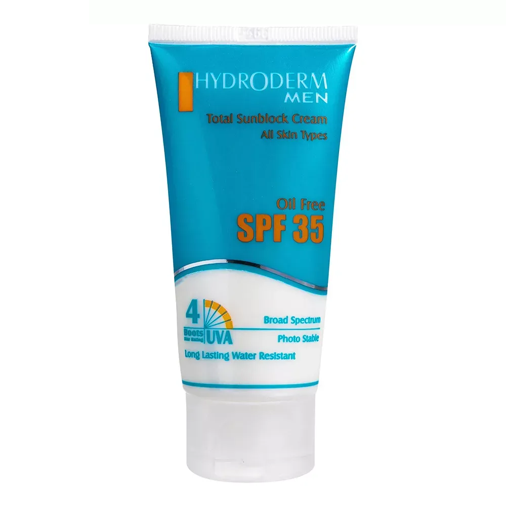 کرم ضد آفتاب آقایان هیدرودرم SPF35 حجم ۵۰ میلی لیتر کرم ضد آفتاب آقایان هیدرودرم SPF35 حجم ۵۰ میلی لیتر