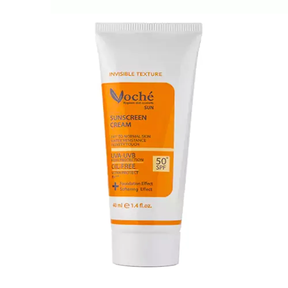کرم ضد آفتاب بی‌رنگ وچه SPF50 مناسب پوست چرب و مستعد آکنه حجم 40 میلی لیتر