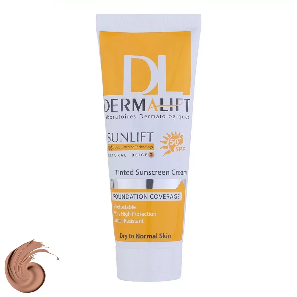 کرم ضد آفتاب SPF50 درمالیفت پوست خشک شماره 2 حجم 40 میلی‌لیتر