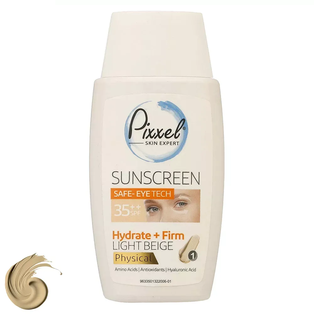 کرم ضد آفتاب رنگی دور چشم و صورت فیزیکال پیکسل SPF35 حجم 50 میلی‌لیتر