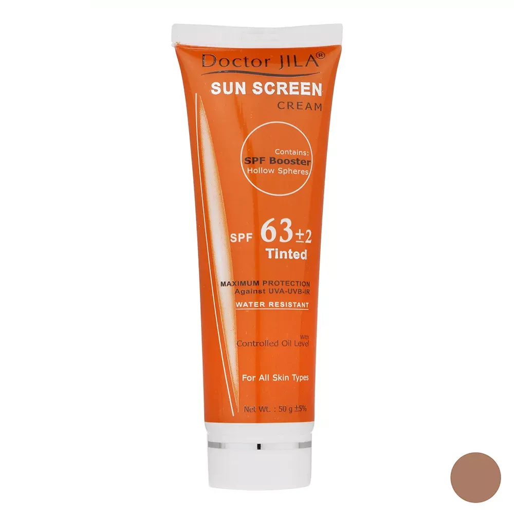 کرم ضدآفتاب رنگی دکتر ژیلا SPF63 مدل DJ3 وزن 50 گرم