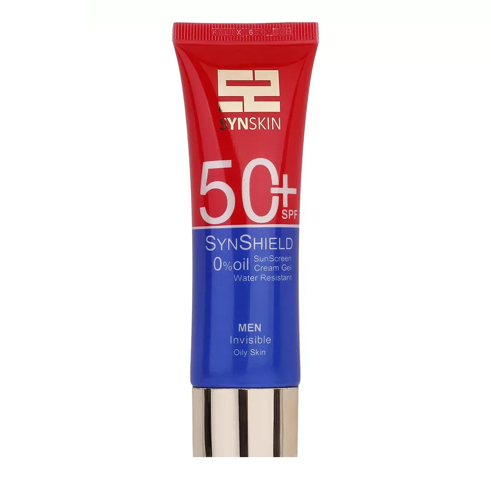 ژل ضد آفتاب مردانه +SPF50 ساین اسکین مدل Synshield مناسب پوست چرب حجم 50 میلی‌لیتر