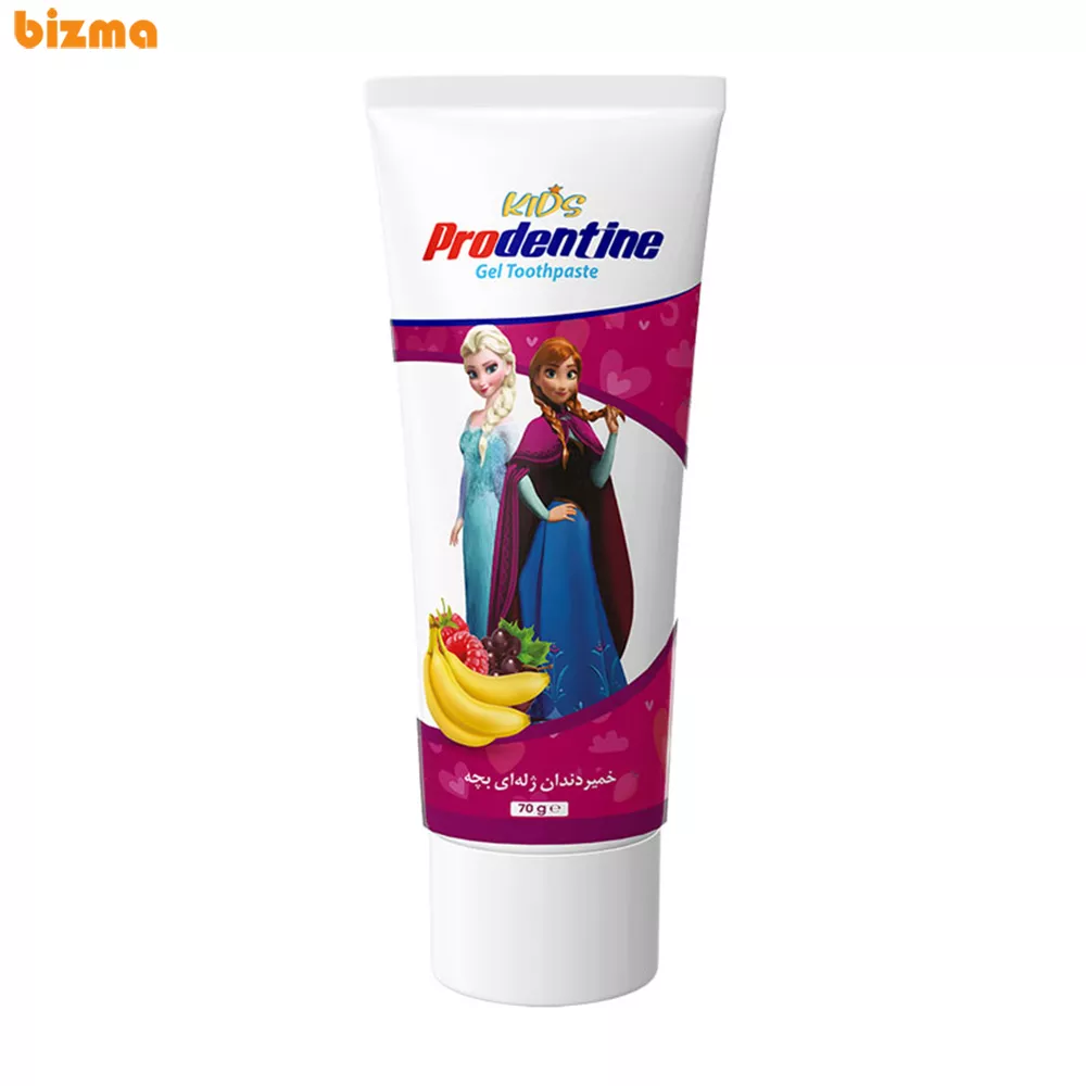 خمیر دندان ژلهای کودک پرودنتین طعم موز طرح Frozen وزن 70 گرم خمیر دندان ژلهای کودک پرودنتین طعم موز طرح Frozen وزن 70 گرم