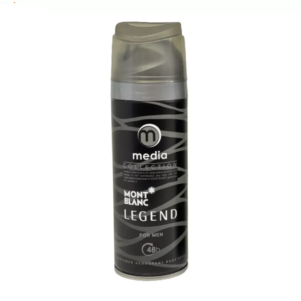 اسپری بدن مردانه مدیا مدل Mont Blanc Legend حجم 200 میلی لیتر