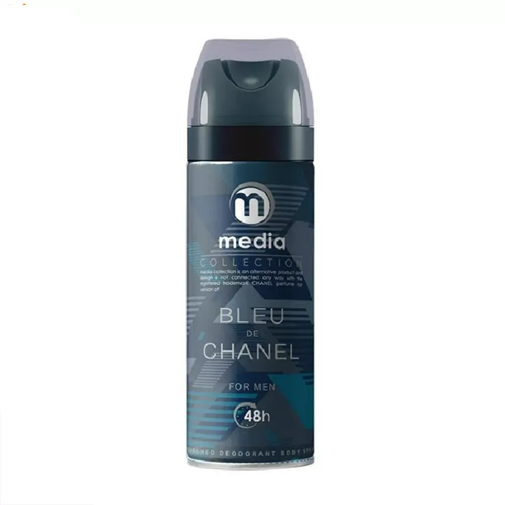 اسپری خوشبو کننده بدن مردانه مدیا مدل Bleu De Chanel حجم 200 میلی لیتر