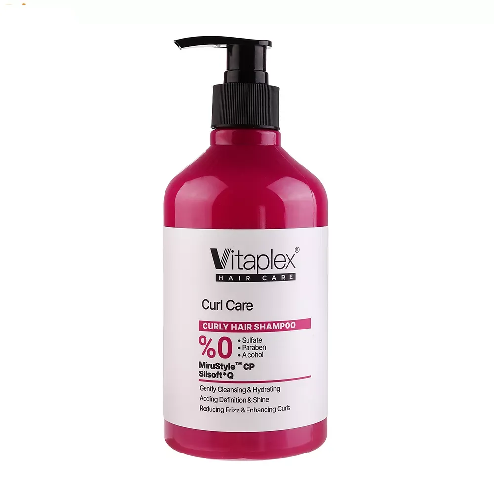 شامپو مو فر ویتاپلکس مدل Curl Care حجم 500 میلی‌لیتر