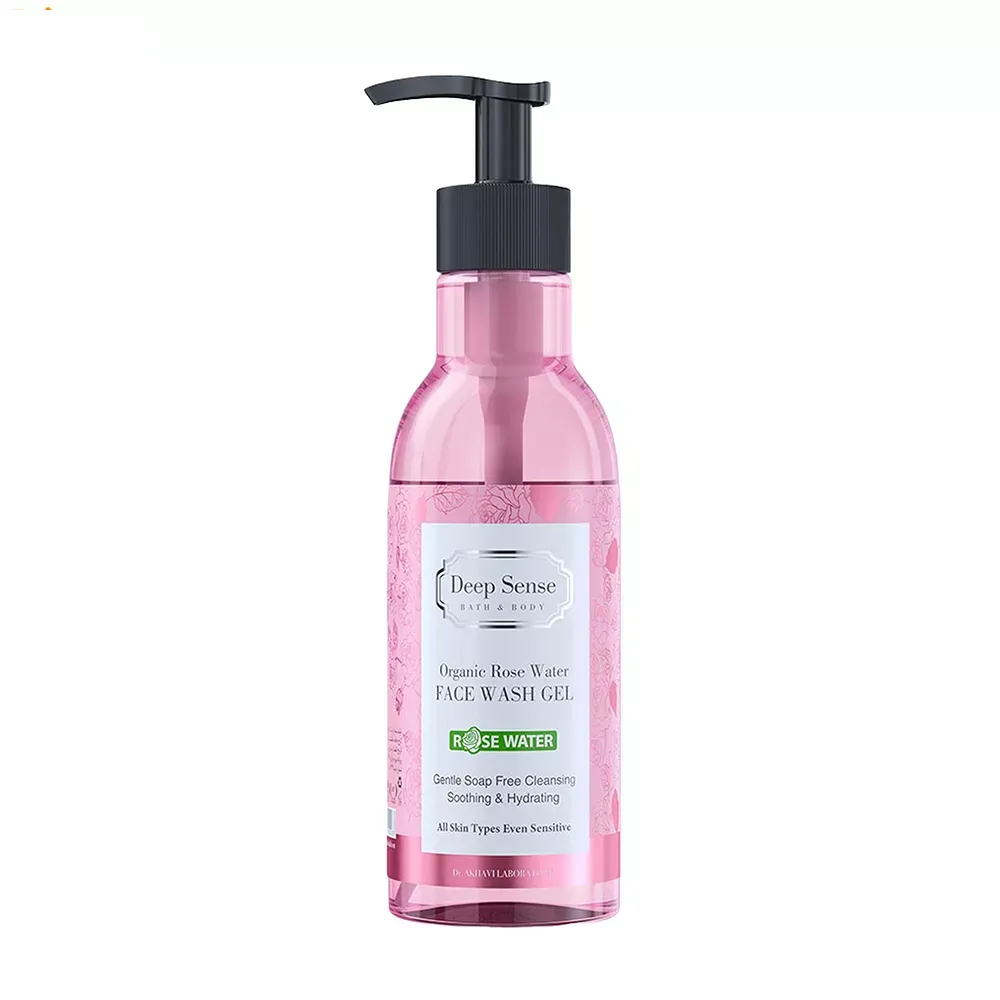 ژل شستشوی صورت دیپ سنس مدل Rose Water مناسب پوست حساس حجم 250 میلی‌لیتر