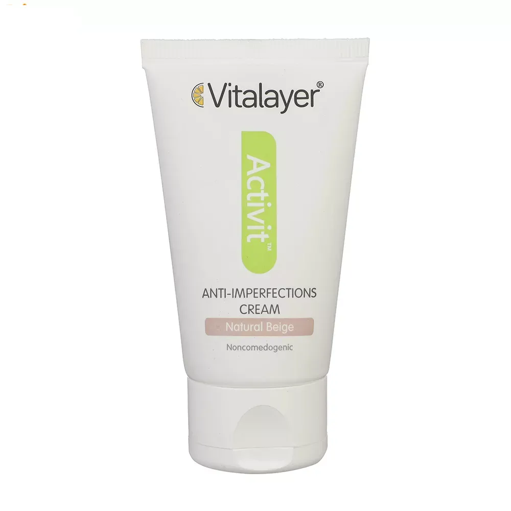 کرم ضد جوش رنگی ویتالیر سری Activit مدل Natural Tinted حجم 40 میلی لیتر