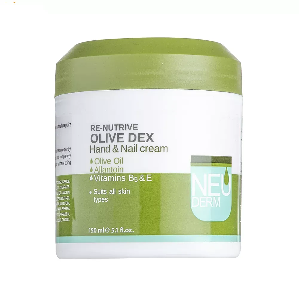 کرم مرطوب‌ کننده دست و ناخن نئودرم مدل Olive Dex حجم 150 میلی‌لیتر